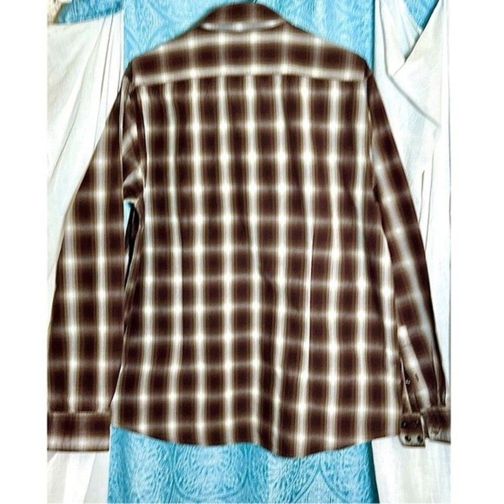 🌟 JOE Joseph Abboud Modern Fit Casual Plaid Button Down Sz L - Picture 4 of 4